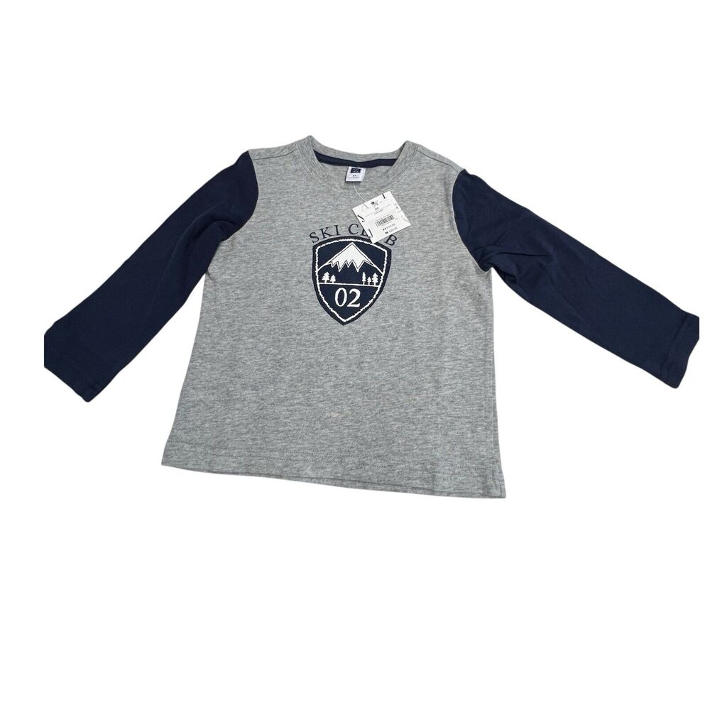 New Janie and Jack Ski Club Long Sleeve‎ Crew Neck Tee 2T